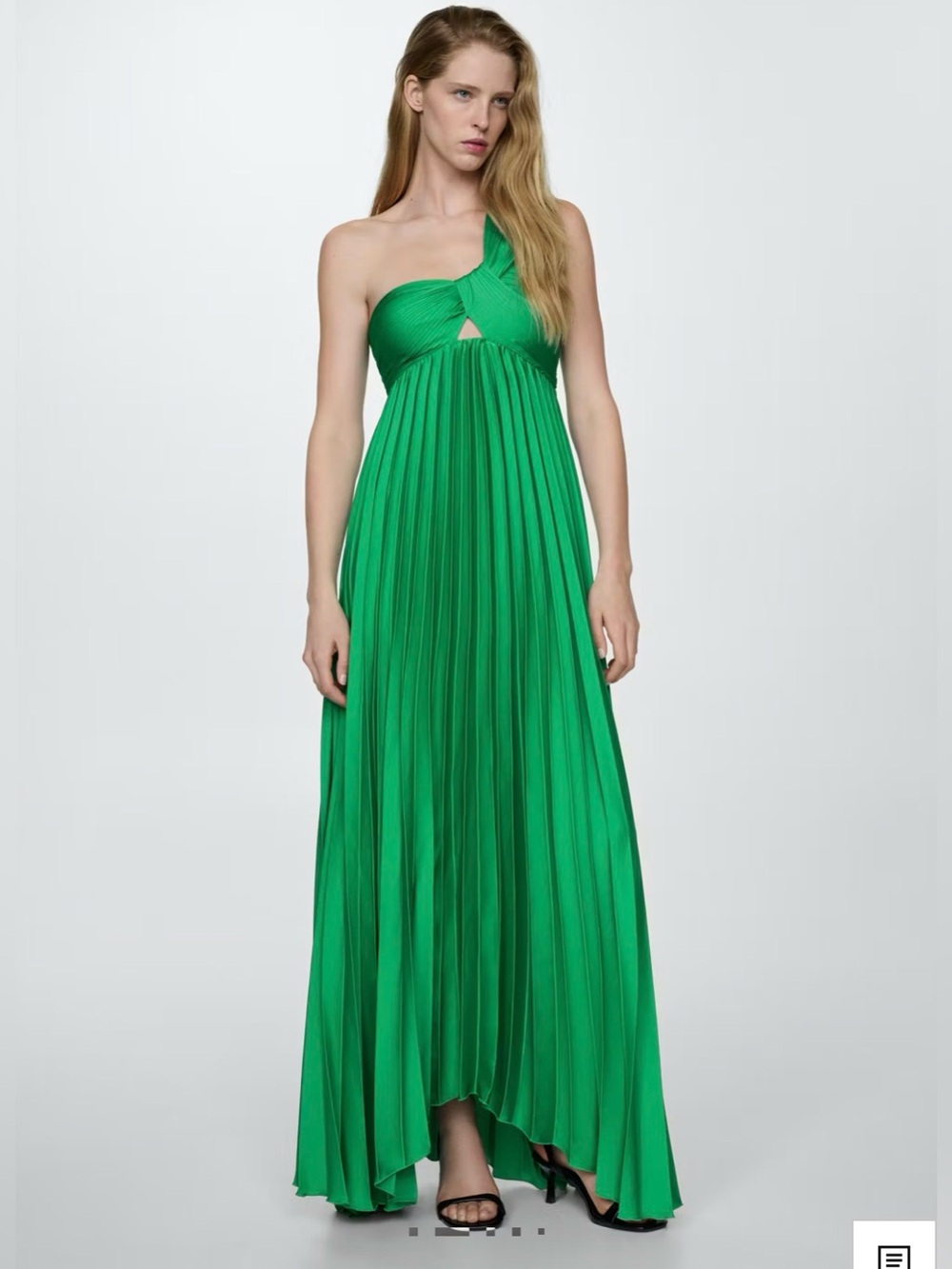 NWOT Mango ASYMMETRICAL PLEATED DRESS